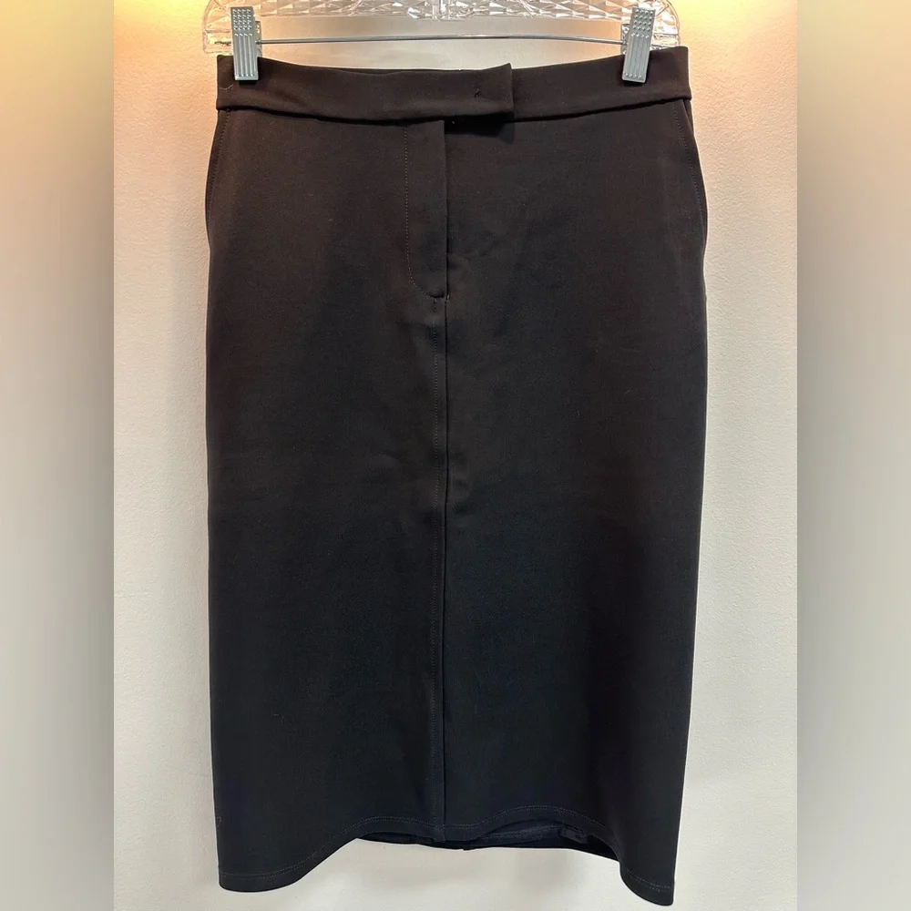 MaxMara Black Stretch Pencil Skirt EU 42 Classic Career Midi